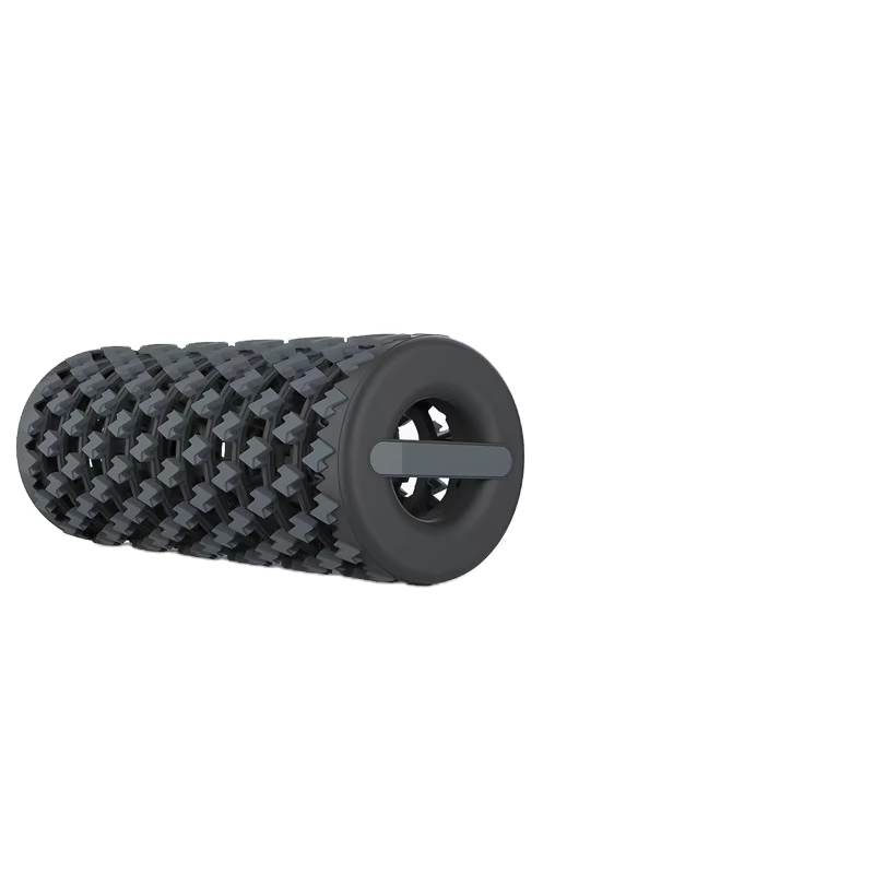 Collapsible foam roller with a pair of massage balls